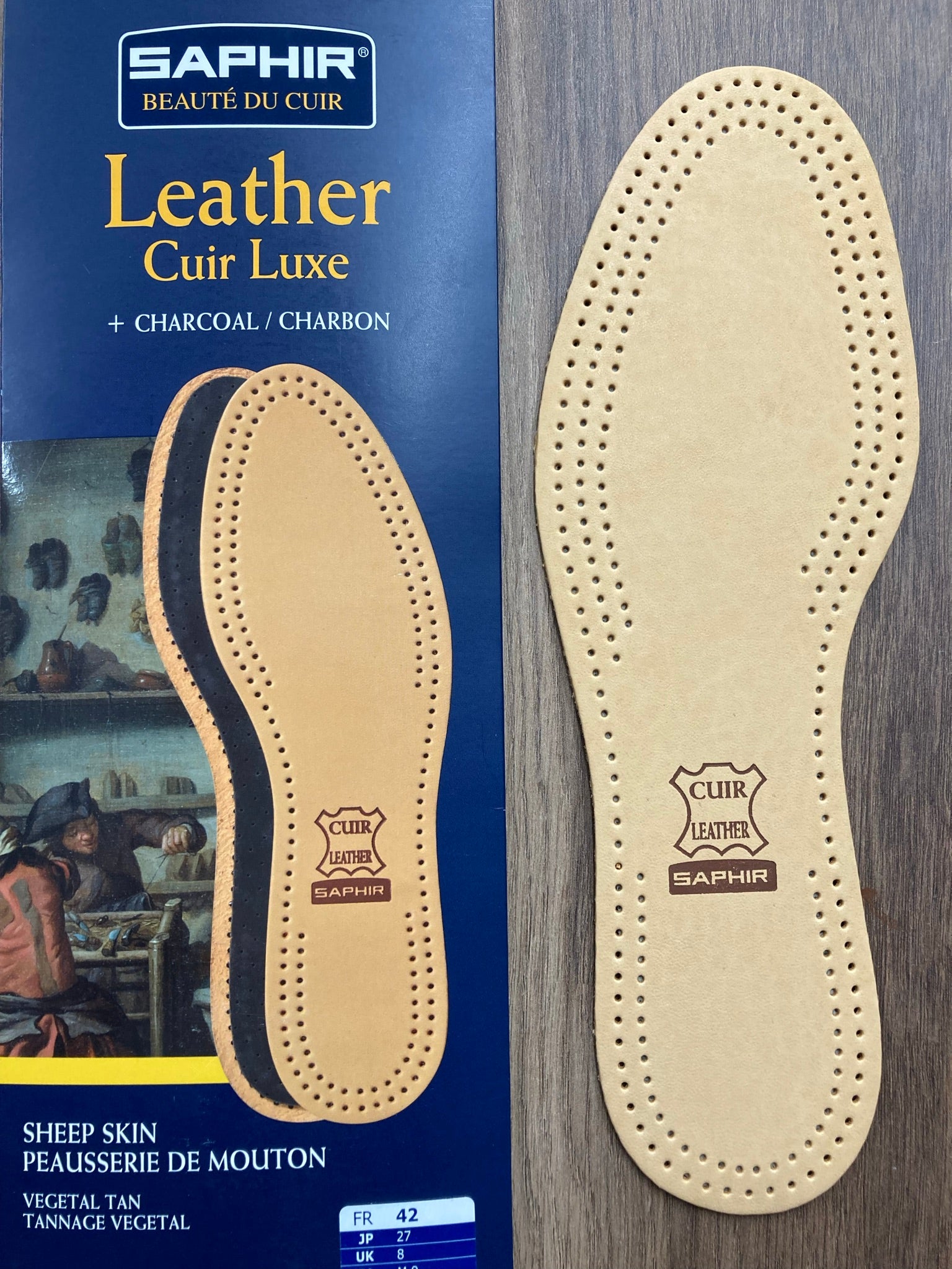 Saphir luxury leather insoles Leather Shoe insoles Tring shoe